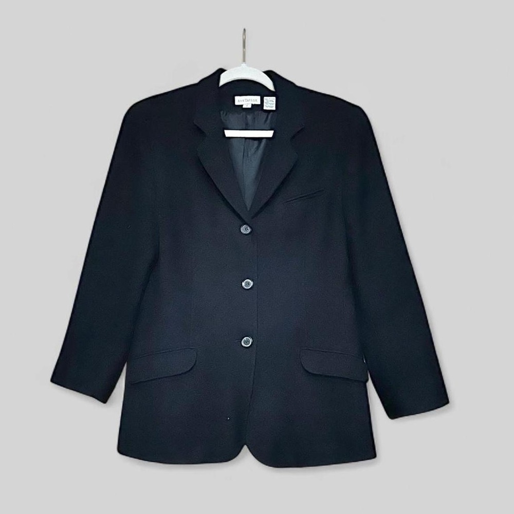 🇺🇸 MADE IN USA VINTAGE Ann Taylor Wool Blend Lined Blazer Jacket